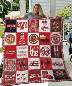 Louisiana Ragin' Cajuns Ncaa Quilt Blanket Bedding Set