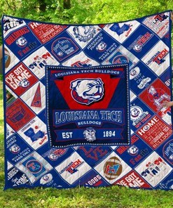 Louisiana Tech Bulldogs EST 18 Quilt Blanket Bedding Set