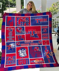 Louisiana Tech Bulldogs Quilt Blanket Bedding Set