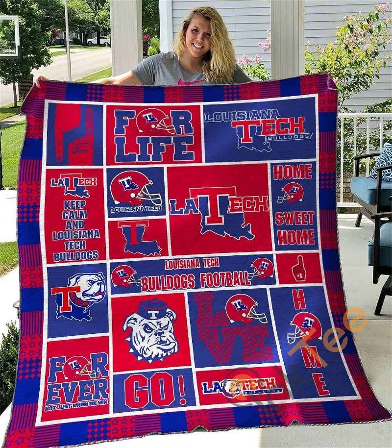 Louisiana Tech Bulldogs Quilt Blanket Bedding Set