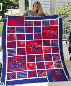 Louisiana Tech Bulldogs V1 Quilt Blanket Bedding Set