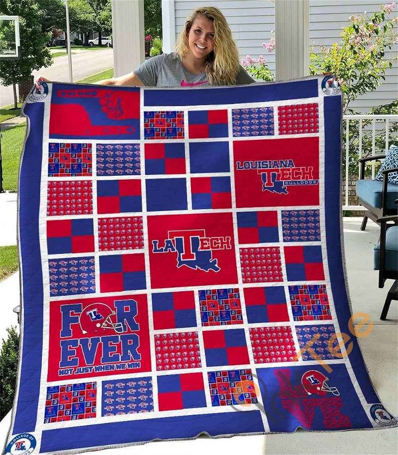 Louisiana Tech Bulldogs V1 Quilt Blanket Bedding Set
