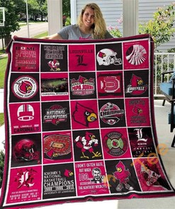 Louisville Cardinals Quilt Blanket Bedding Set With Pilliwcases Option