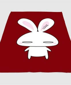 Love Cartoon Character Sherpa Fleece Blanket Gifts for Family, for Couple