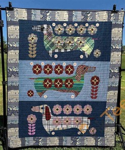 Love Dachshunds Quilt Blanket Bedding Set