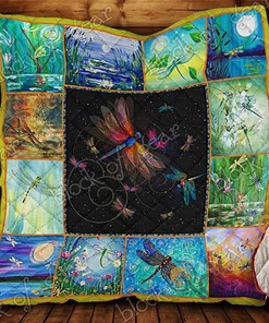 Love Dragonfly Quilt Blanket Bedding Set