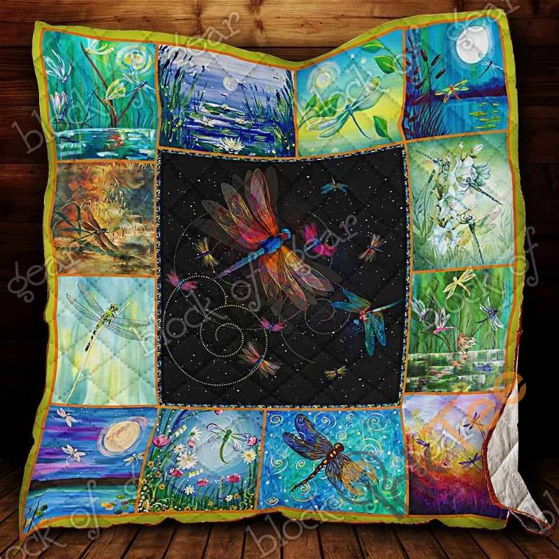 Love Dragonfly Quilt Blanket Bedding Set