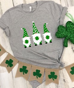Love Gnome Patrick Day Shirt, St. Patricks Day Shirt, Shamrock Lucky Four Leaf Clover Irish Shirt