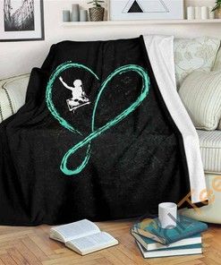 Love Infinity Dj Sherpa Fleece Blanket Gifts for Family, for Couple