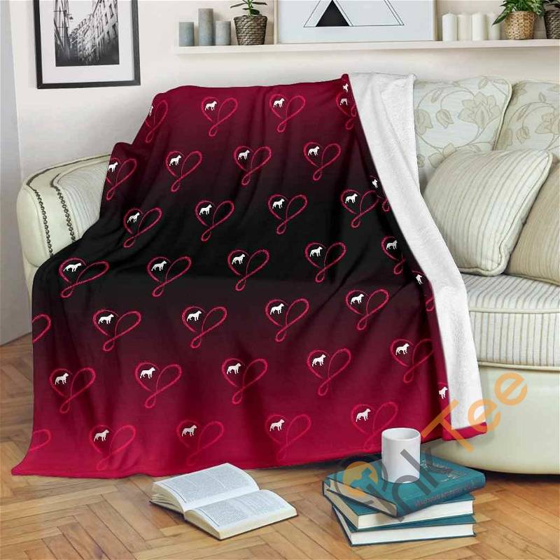 Love Infinity Pit Sherpa Fleece Blanket Gifts for Family, for Couple