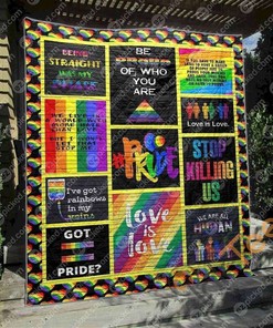 Love Is Love LGBT Quilt Blanket Bedding Set