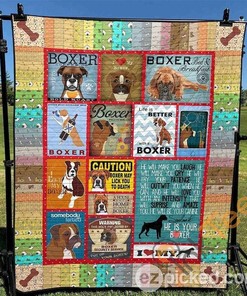 Love My Boxer Quilt Blanket Bedding Set