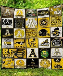 Love Ncaa Appalachian State Mountaineers Collection Quilt Blanket Bedding Set