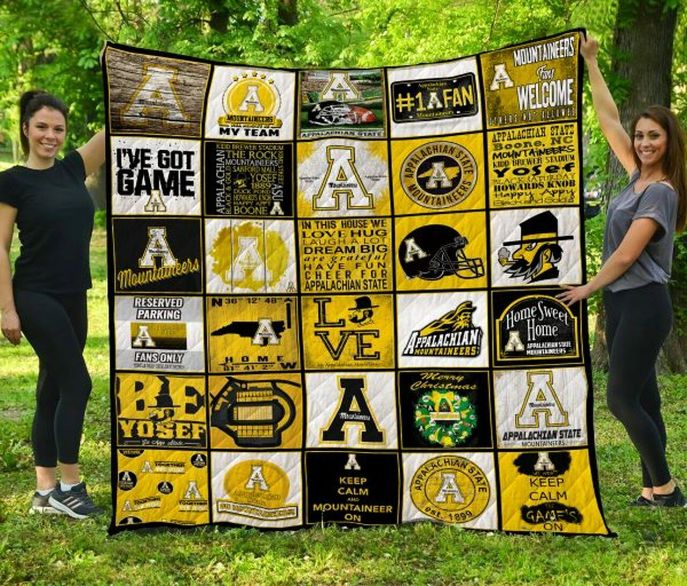Love Ncaa Appalachian State Mountaineers Collection Quilt Blanket Bedding Set