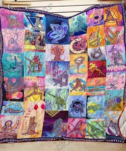 Love, Peace And Yoga Quilt Blanket Bedding Set