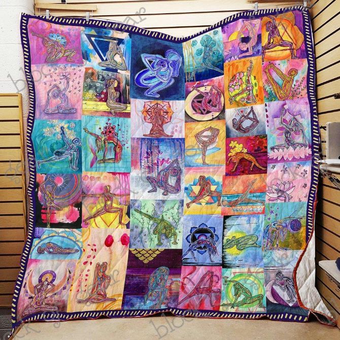 Love, Peace And Yoga Quilt Blanket Bedding Set Np116