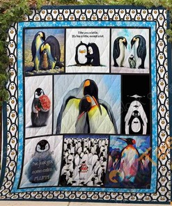 Love Penguin Quilt Blanket Bedding Set