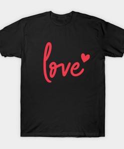 Love Red Lettering Shirt