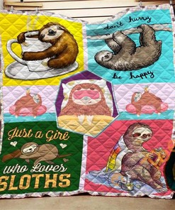 Love Sloth Quilt Blanket Bedding Set