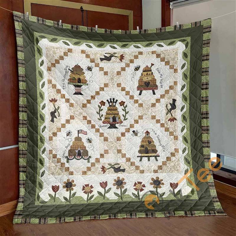 Love The Bee Quilt Blanket Bedding Set