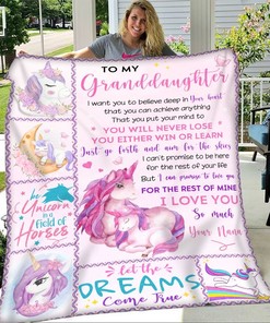 Love You For The Rest Of My Life Unicon Fleece Blanket Sentimental S For Granddaughter From Nana Family Decor Cozy