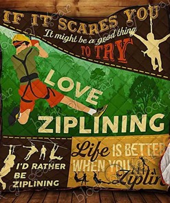 Love Ziplining Quilt Blanket Bedding Set