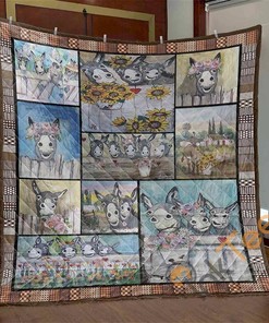 Lovely Donkey Quilt Blanket Bedding Set