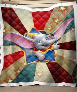 Lovely Dumbo Film Quilt Blanket Bedding Set for Home Décor