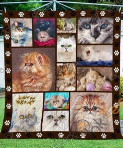 Lovely Persian Cats Quilt Blanket Bedding Set