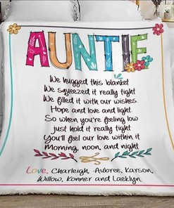 Lovelypod Personalised Auntie Blanket Auntie Blanket Auntie Mother's Day72