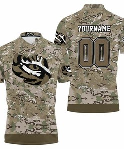 Lsu Tigers Camo Pattern 3D All Over Print Polo Shirt