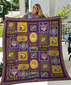 Lsu Tigers Ncaa Quilt Blanket Bedding Set for Home Décor