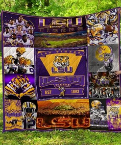 Lsu Tigers Quilt Blanket Bedding Set Gifts for Fans