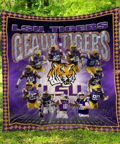 Lsu Tigers Quilt Blanket Bedding Set Gifts for NCAA Fans