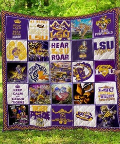 Lsu Tigers Quilt Blanket Bedding Set for Home Décor