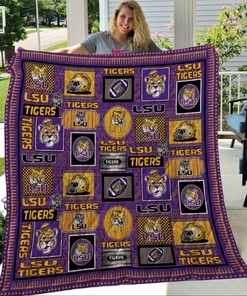 Lsu Tigers Quilt Blanket Bedding Set for NCAA Fans