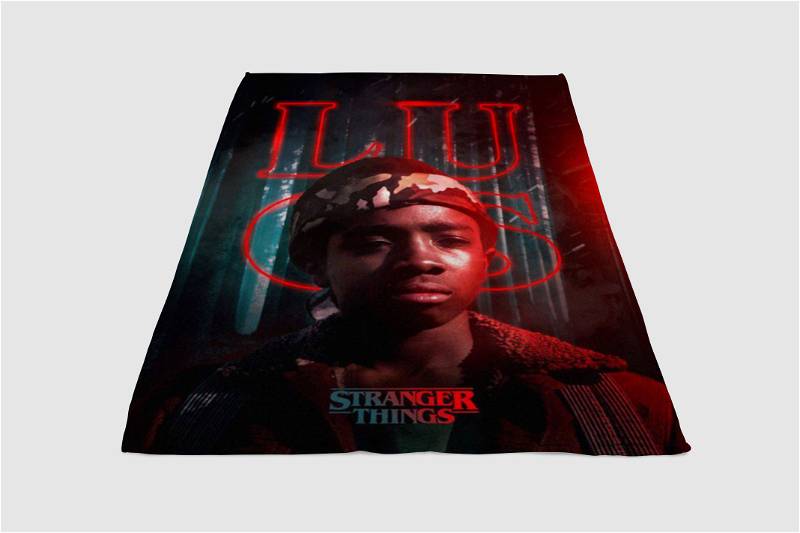 Lucas Stranger Things Sherpa Fleece Blanket Gifts for Family, for Couple