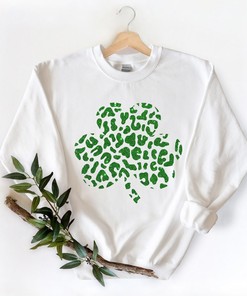 Lucky Cheetah Heart Sweatshirt, St. Patricks Day Shirt, St Patrick Heart Shirt, Irish Shirt, St Patrick's Day Shirt, Patrick Matching Sweatshirt