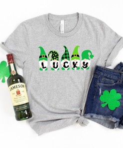Lucky Gnomies Shirt, Shamrock Shirt, Saint Patricks Day Shirt, Patricks Day Gnome Shirt, Saint Patricks Day Family Matching Shirt