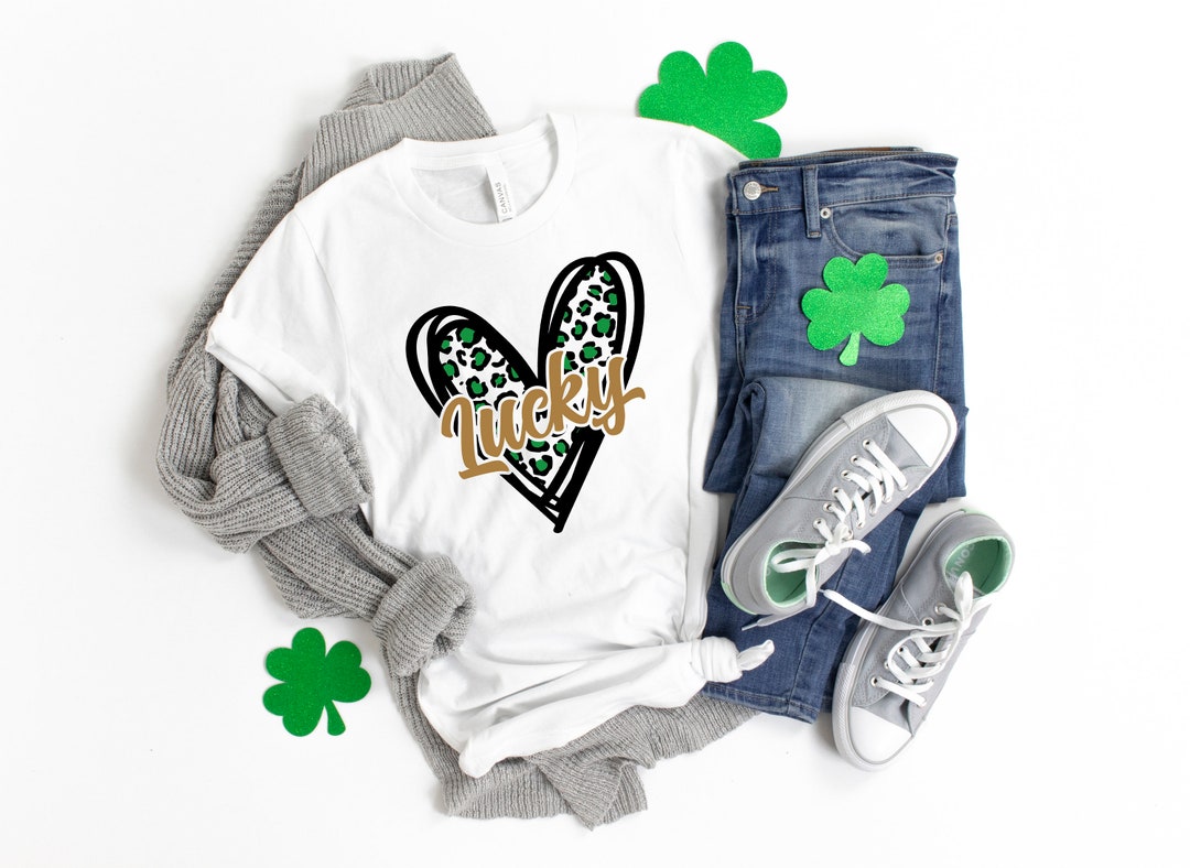 Lucky Leopard Shirt, Saint Patricks Day Shirt, St Paddys Day Shirt, Saint Patricks Day Family Matching Shirt