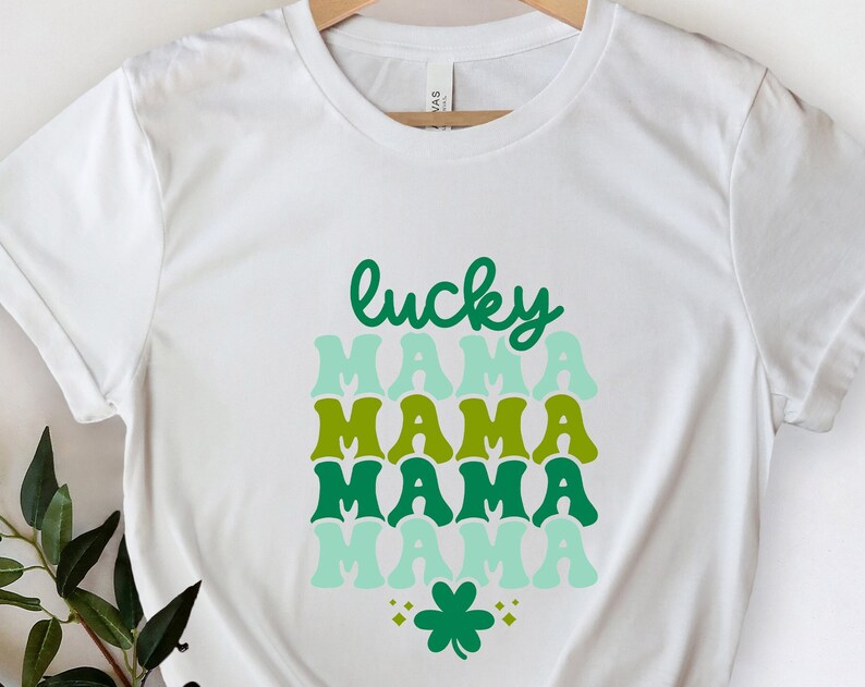Lucky Mama Patrick Day Shirt, St. Patricks Day Shirt, Shamrock Lucky, Four Leaf Clover, Shamrock, Irish Shirt - Image 2
