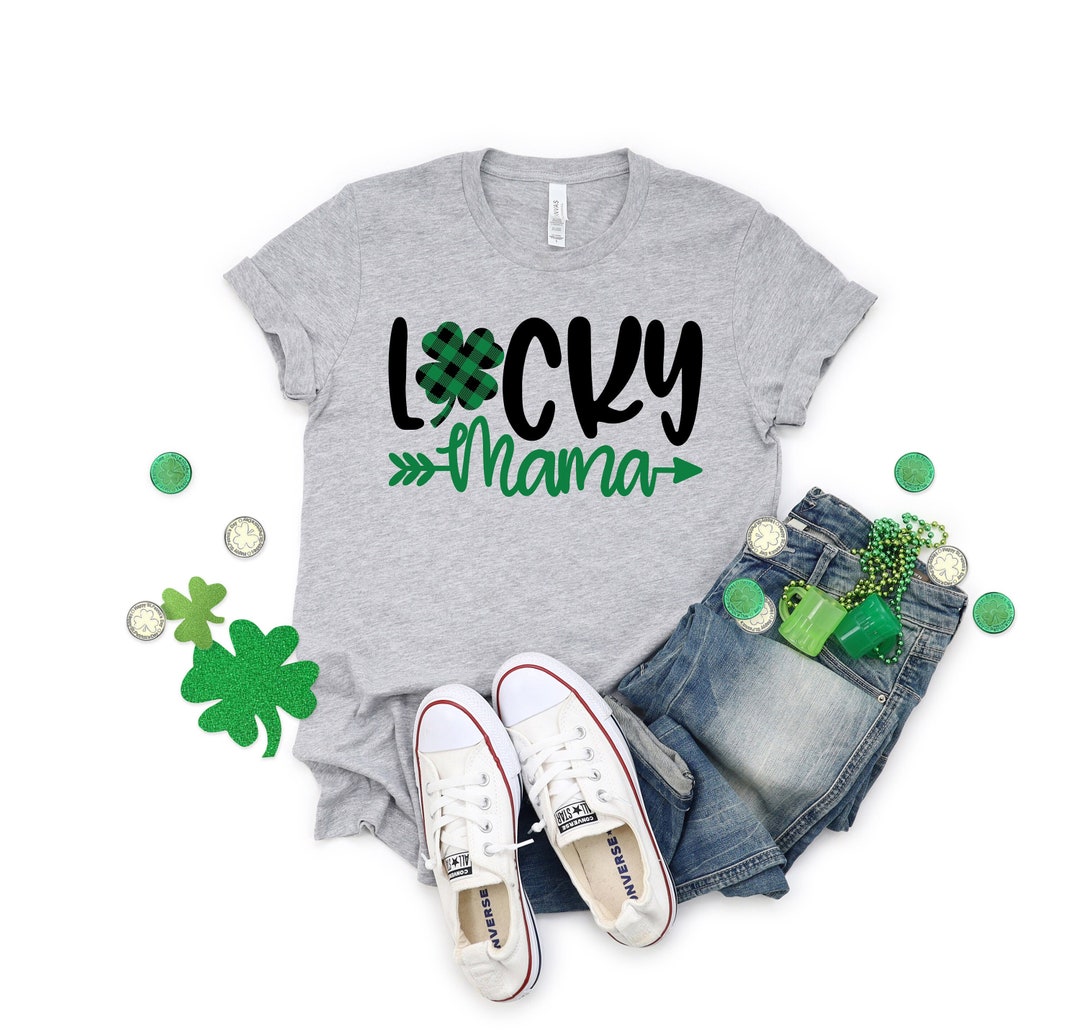 Lucky Mama Shirt, Irish Mama Shirt, Clover Shirt, St Patrick's Day, Irish Shirt, Quote Patrick's Day Shirt