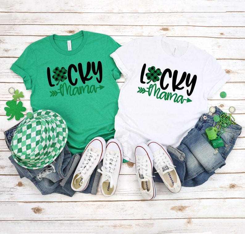 Lucky Mama Shirt, Irish Mama Shirt, Clover Shirt, St Patrick's Day, Irish Shirt, Quote Patrick's Day Shirt - Image 2