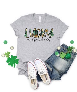Lucky Saint Patrick's Day Shirt, Clover Shirt Shirt, Irish Shirt, Quote Patrick's Day Shirt