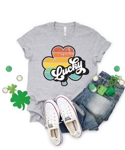 Lucky Saint Patrick's Day Shirt, Lucky Clover Shirt, Clover Shirt Shirt, Irish Shirt