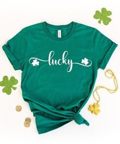 Lucky Shamrock Shirt, Shamrock Lips Shirt, Shamrock Lip Shirt, Shamrock Shirt, St. Patricks Day Shirt, Four Leaf Clover, Irish Tshirt