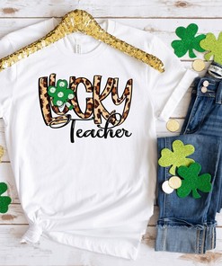 Lucky Teacher Shirt, St. Patrick's Day Shirt, St. Patrick's Day Teacher Shirt, Shamrock Shirt, Teacher Gift, Blessed Teacher