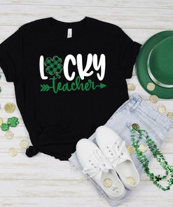 Lucky Teacher Shirt, Teacher Shirt, Clover Shirt Shirt, Irish Shirt, Quote Patrick's Day Shirt