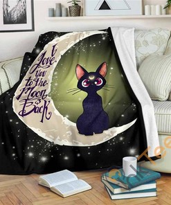 Luna Cat Sherpa Fleece Blanket Gifts for Family, for Couple