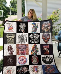 Lynyrd Skynyrd Tshirt Quilt Blanket Bedding Set